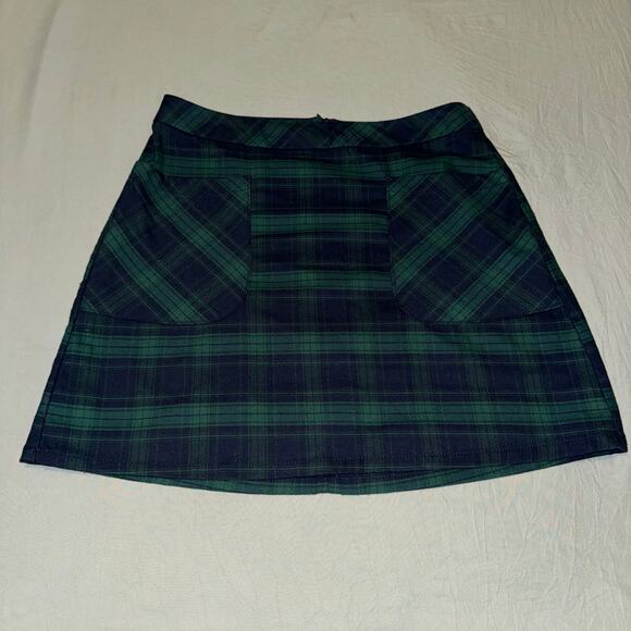 Arizona Jean Co Green/Blue Plaid Mini Skirt Women's Size 11 Gently Used - Picture 1 of 8